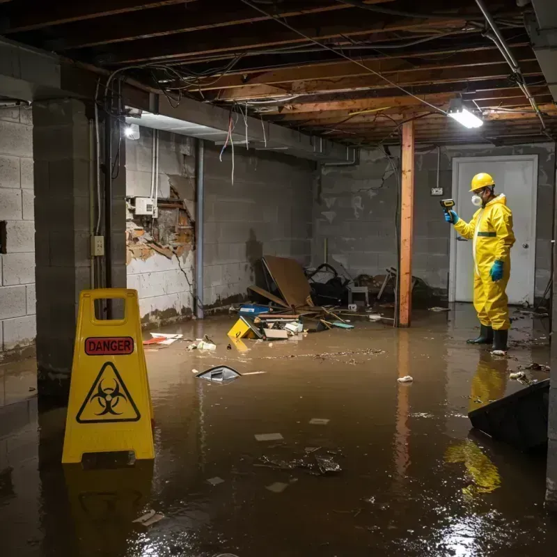 Flooded Basement Electrical Hazard in Litchfield, MI Property